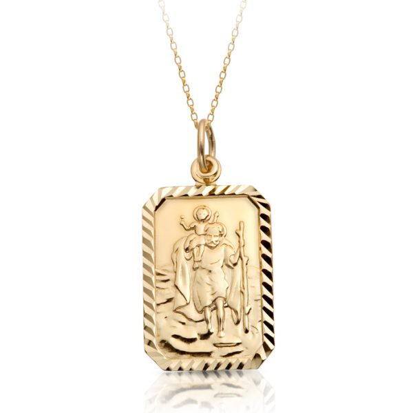 9ct Gold St Christopher Medal-ST1