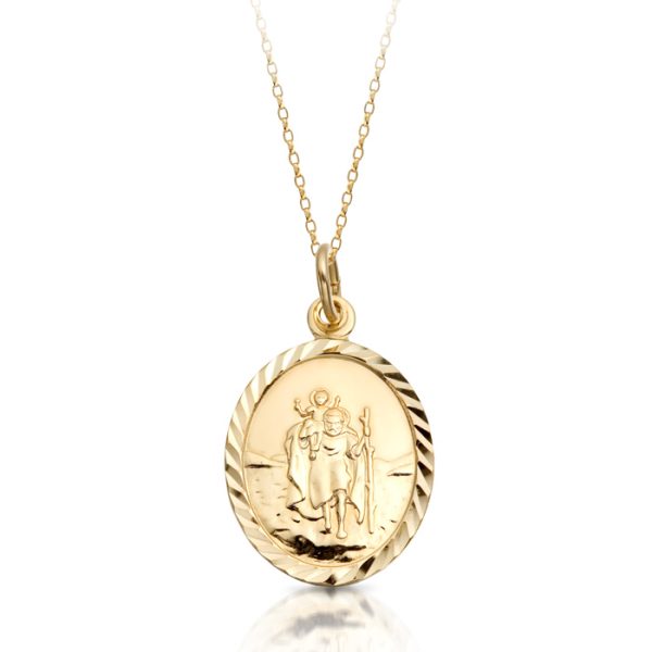 9ct Gold St Christopher Medal-ST2