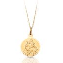 9ct Gold St Christopher Medal-J39
