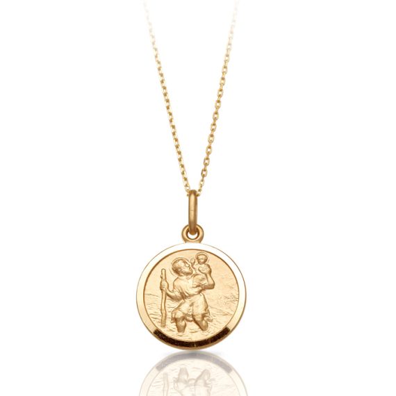 9ct Gold St Christopher Medal-J13