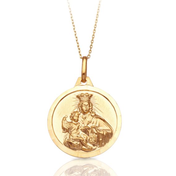 9ct Gold Sacred Heart Medal-J37