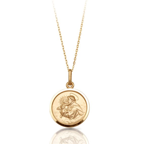 9ct Gold St Anthony Medal-J12