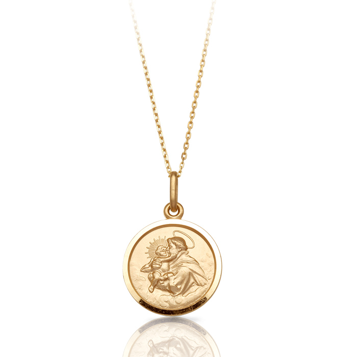 9ct Gold St Anthony Medal J12 DPL International