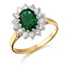 9ct Gold Lady Di style CZ Ring-D42G
