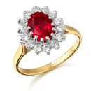 9ct Gold Lady Di style CZ Ring-D42R