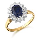 9ct Gold Lady Di style CZ Ring-D42S