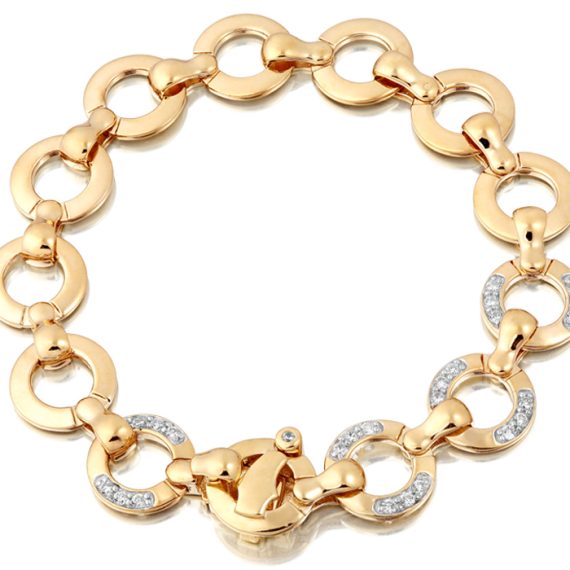9ct Gold CZ Bracelet - B1