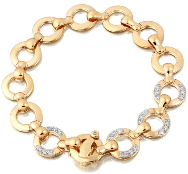 9ct Gold CZ Bracelet - B1