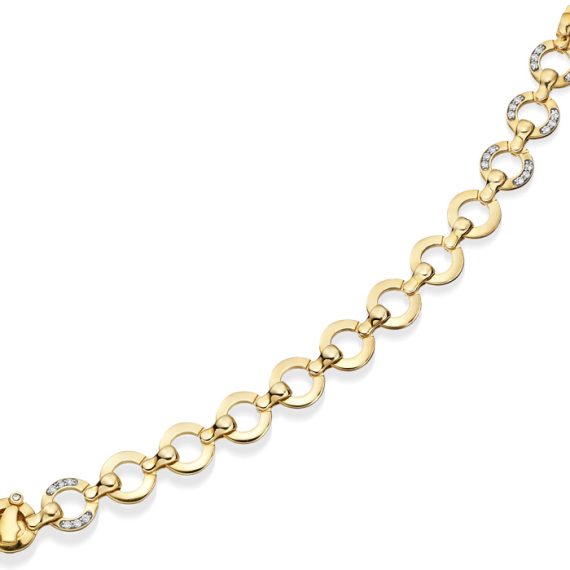 9ct Gold CZ Bracelet - B1