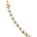 9ct Gold CZ Bracelet - B21