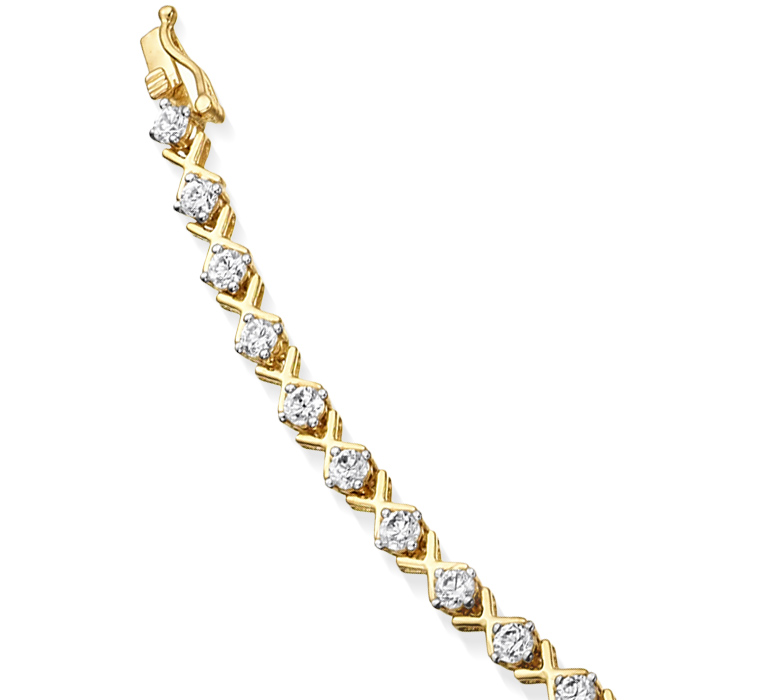 9ct Gold Diamond Cut Adjustable Bar Bracelet in White or Rose