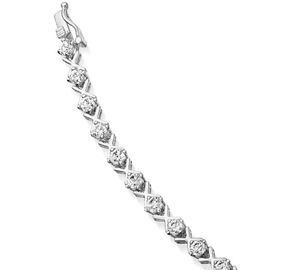 9ct Gold CZ Bracelet - B21W