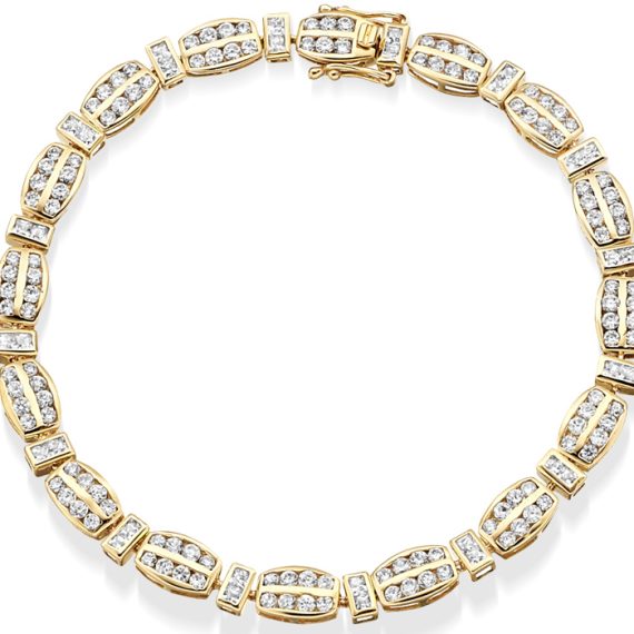 9ct Gold CZ Bracelet - B26