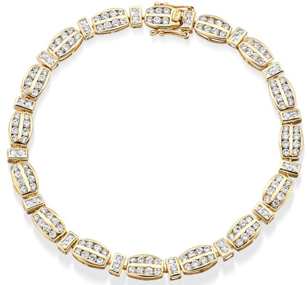 9ct Gold CZ Bracelet - B26