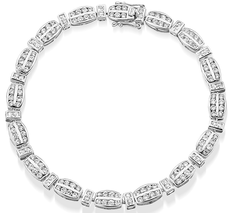 9ct Gold CZ Bracelet - B26W