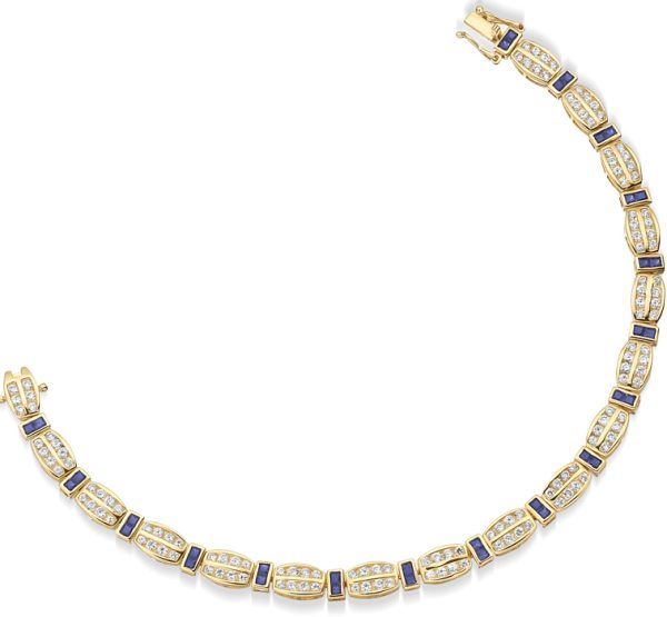 9ct Gold CZ Bracelet - B26S