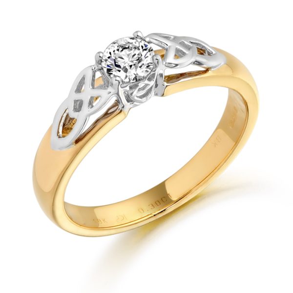 18ct Gold Diamond Celtic Ring-DPL498
