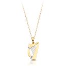 9ct Gold Harp Pendant-P022