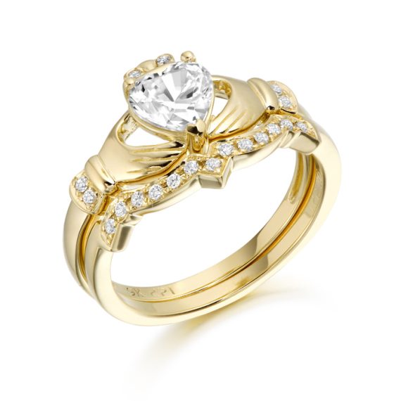 9ct Gold Claddagh Ring-CL34