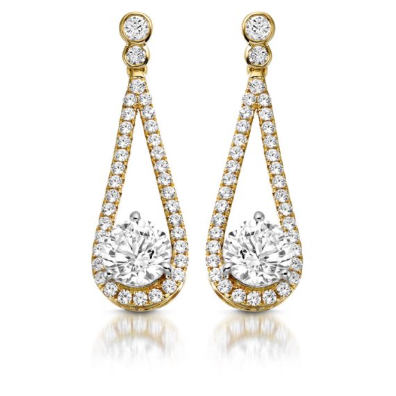 9ct Gold Allure CZ Earrings-E296