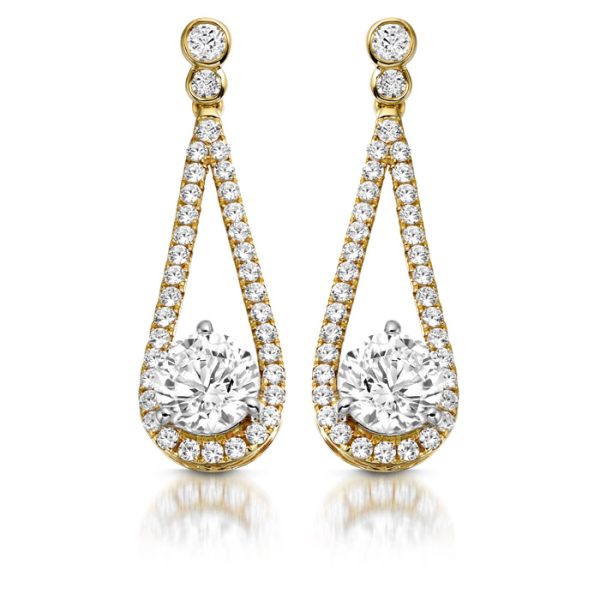 9ct Gold Allure CZ Earrings-E296