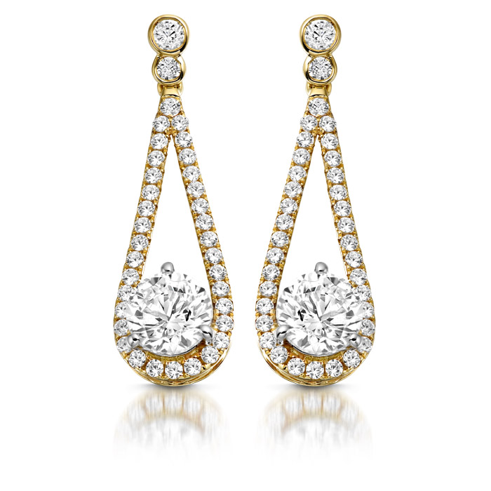9ct Gold Allure CZ Earrings-E296