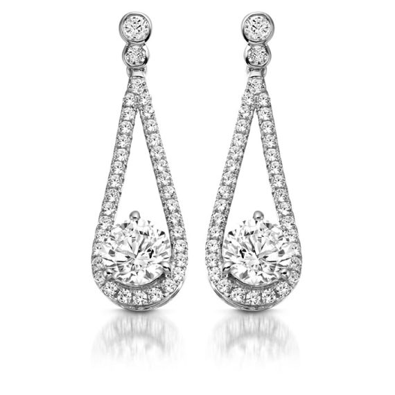 9ct Gold Allure CZ Earrings-E296W