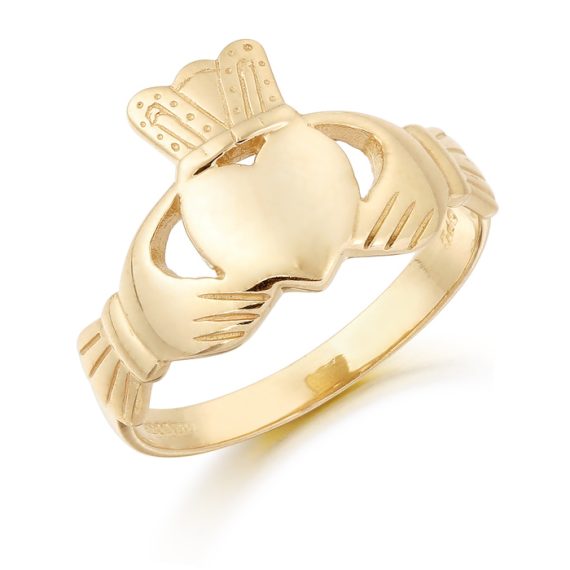 9K Gold Claddagh Ring-CL20