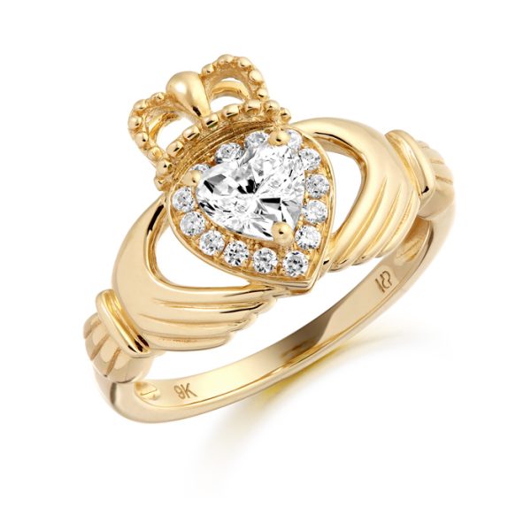 9ct Gold Claddagh Ring - CL28