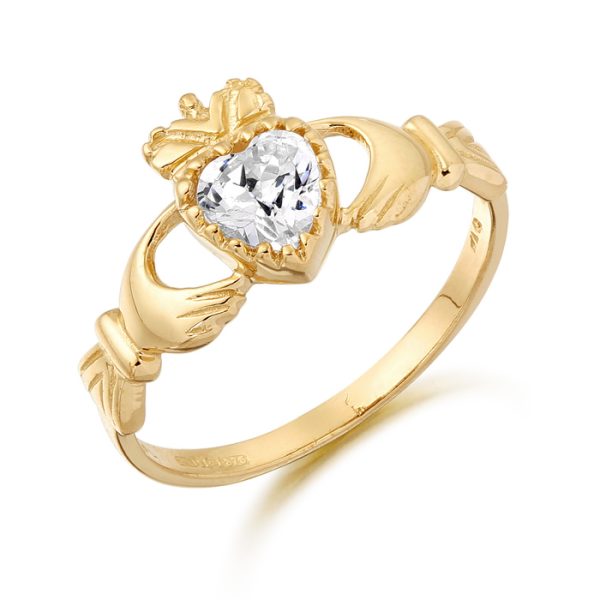 9ct Gold Claddagh Ring - D35