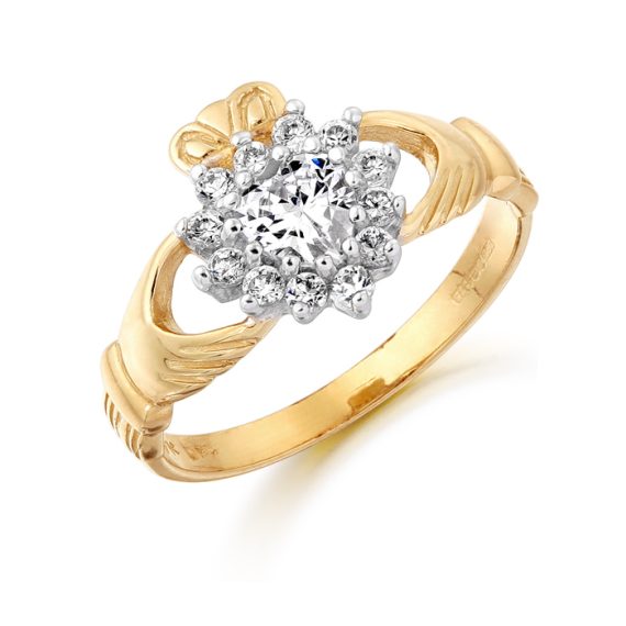 9ct Gold Claddagh Ring - D36