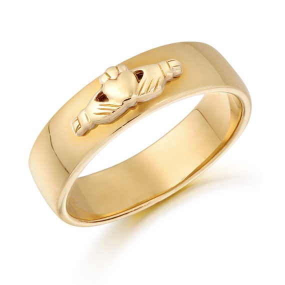 9ct Gold Claddagh Wedding Band-CL22