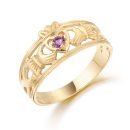 9K Gold Claddagh Ring-CL26A