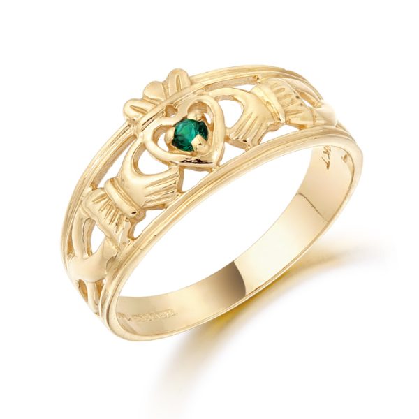 9K Gold Claddagh Ring-CL26G