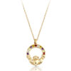 9ct Gold CZ Claddagh Pendant-P014SM