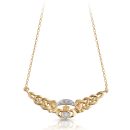 9ct Gold Claddagh Necklace-P01