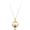 9ct Gold Claddagh Pendant-P130G