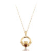 9ct Gold Claddagh Pendant-P130GAR
