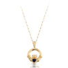 9ct Gold Claddagh Pendant-P130S