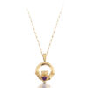 9ct Gold Claddagh Pendant-P130A