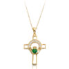 9K Gold Claddagh Cross-C125G