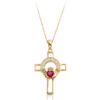 9K Gold Claddagh Cross-C125R