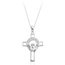 9K Gold Claddagh Cross-C125W