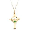 9K Gold Claddagh Cross-C1G