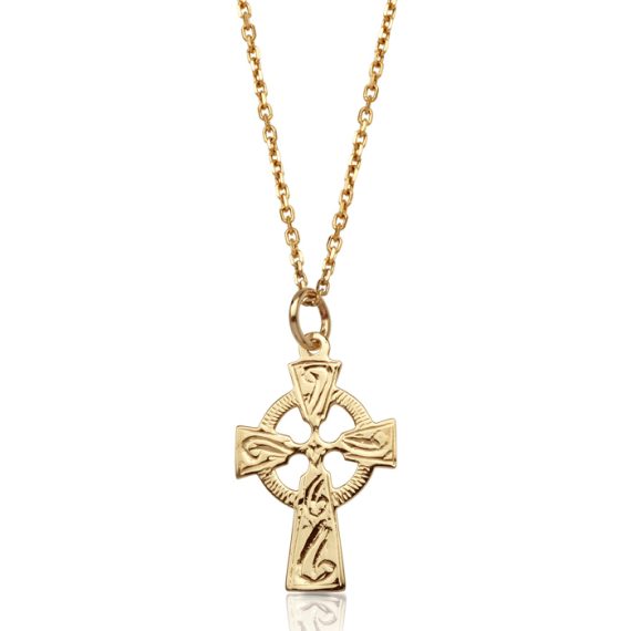9ct Gold Celtic Cross - C114