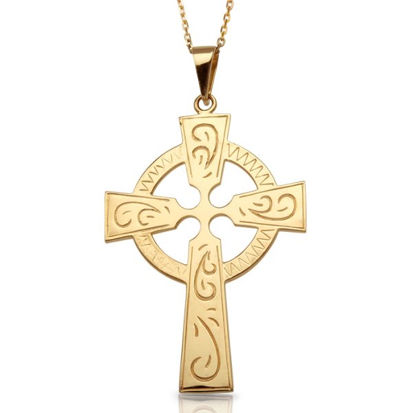 9ct Gold Celtic Cross - C131