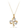 9ct Gold Shamrock Pendant-P07
