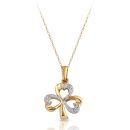 9ct Gold Shamrock Pendant-P07