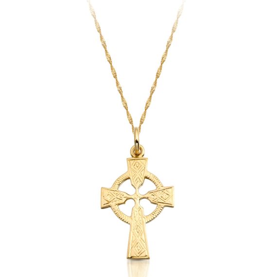 9ct Gold Celtic Cross - C112