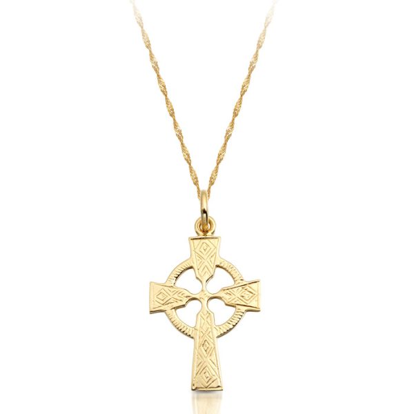 9ct Gold Celtic Cross - C113